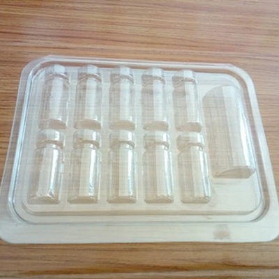 Plateau d'emballage en plastique médical polyvalent pour plateau à ampoules blanches jetables