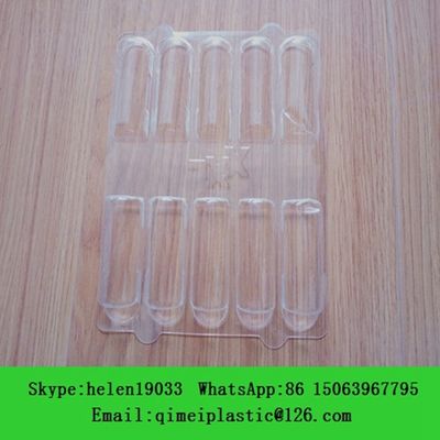 Vials de médicaments plateau d'emballage emballage en plastique médical de différentes tailles